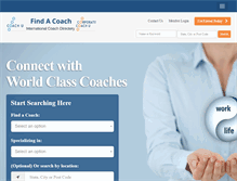 Tablet Screenshot of findacoach.com